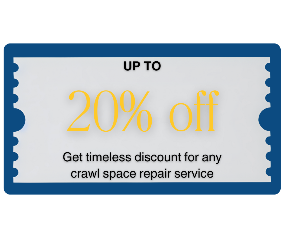 20% GET TIMELESS DISCOUNT FOR ANY CRAWL SPACE REPAIR SERVICE